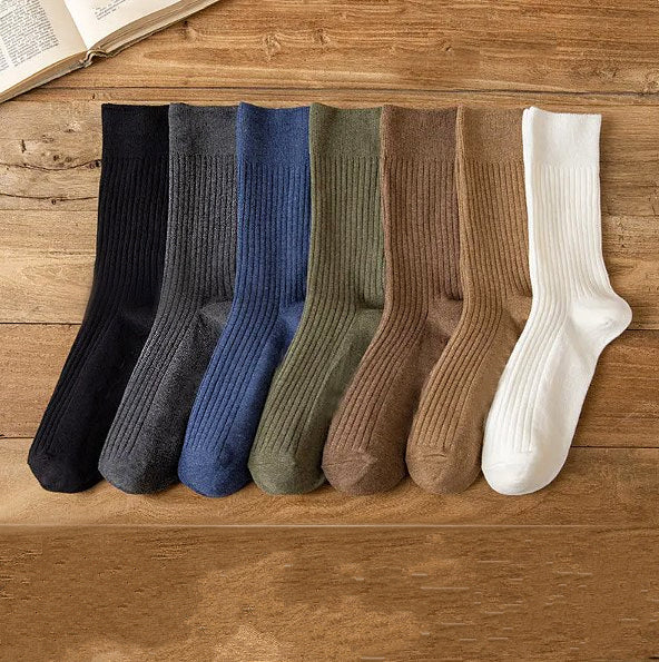 5 Pairs mid leg business smart socks